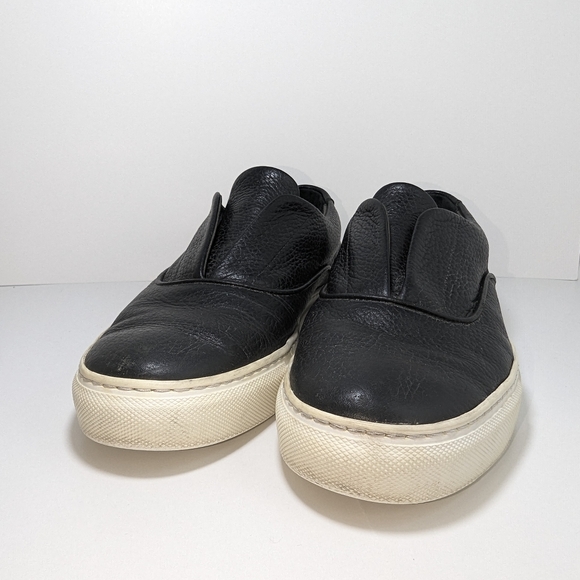Black leather Stile slip-ons from M. Gemi, hand-made in Italy. EUC. 40 EU. - Picture 3 of 12